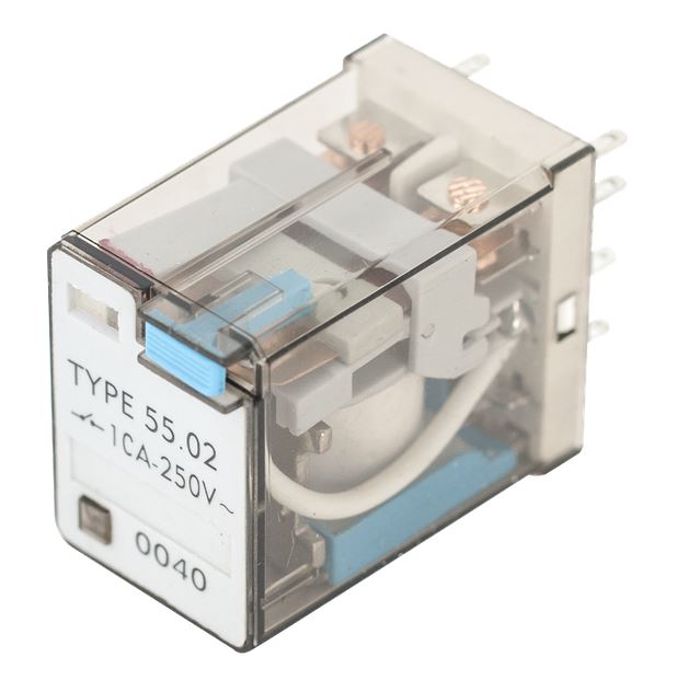 K�t-morz�s 12V DC rel�, DIN foglalatba �ltethet�, LA-R-2-DC